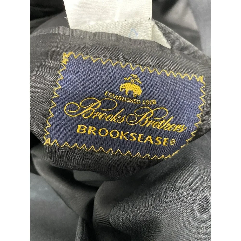 Brooks Brothers Brooksease Gray 3 Button Wool Jacket Blazer Sport Coat 43L